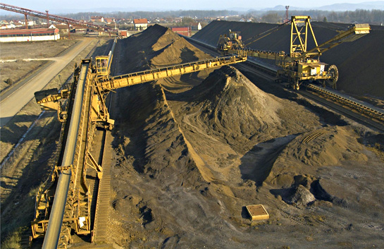 construction site with sand